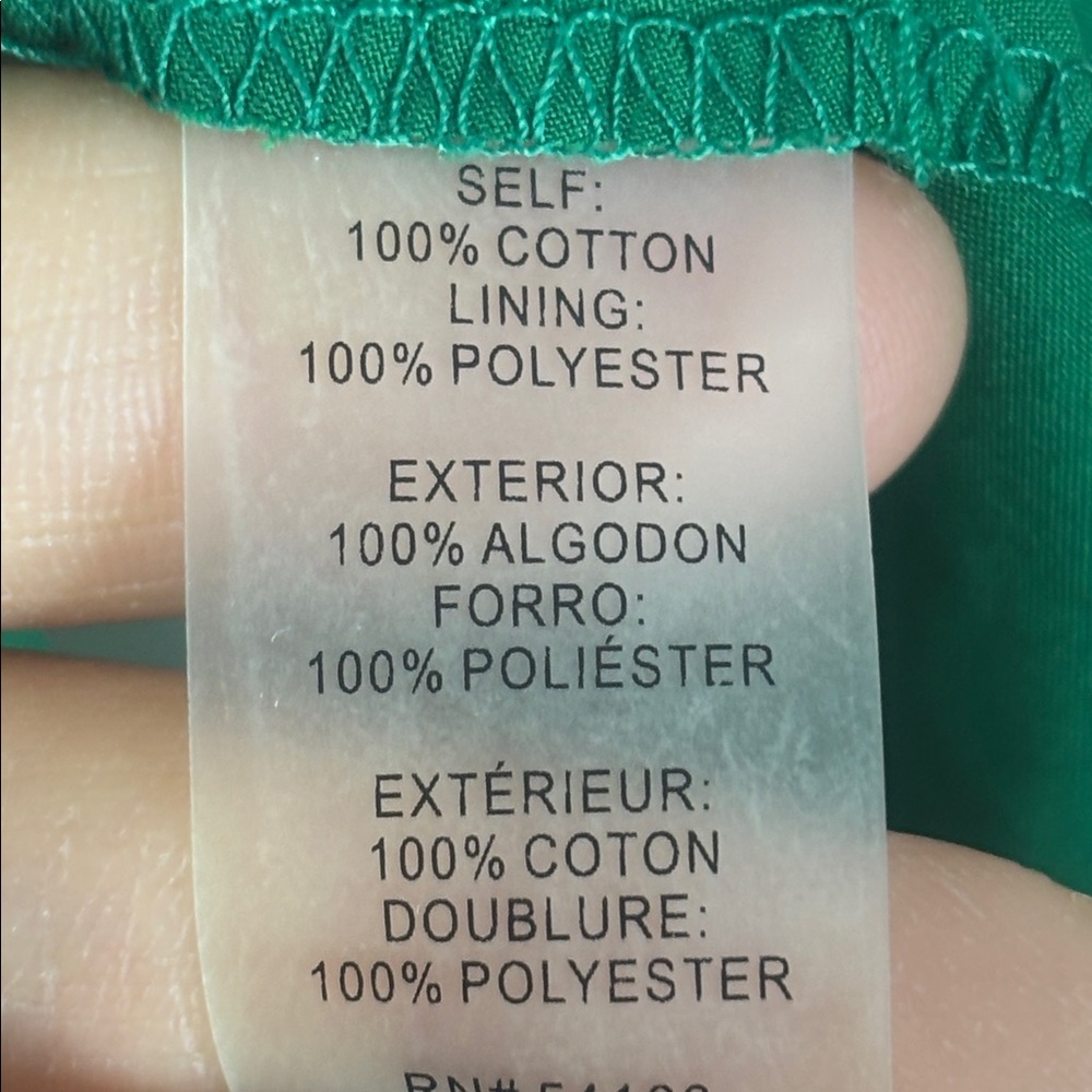 NWOT Guess Womens Green Cotton Eyelet Ruffled Asymmetric Hem Midi Dress Size 4 - Picture 12 of 14